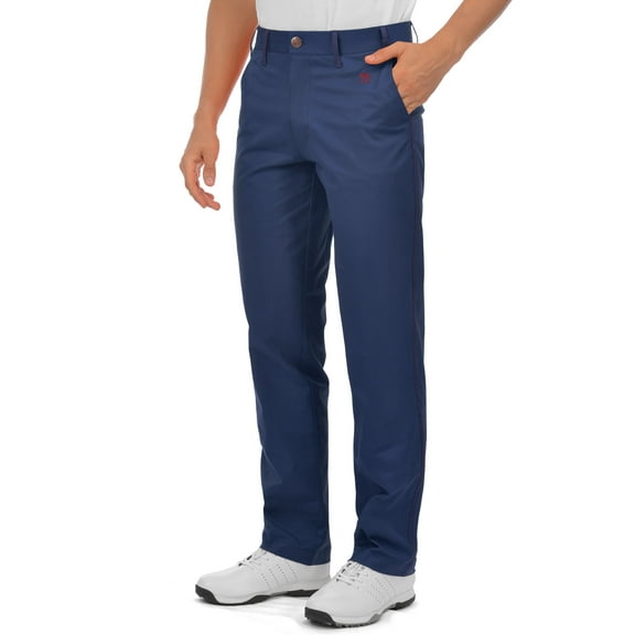 Men's Golf Pants Stretch Slim Straight Tech Performance Relaxed Fit Chino Pant