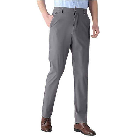 Men's Golf Pants Stretch Work Dress Pants Quick Dry Lightweight Casual Comfort Pants with Pockets