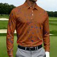 thumbnail image 1 of Men's Golf Polo Shirt Paint Splatter Print Short Sleeve Moisture Wicking Tee Casual Slim Fit Performance Sports Top, S, 1 of 4