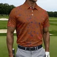 thumbnail image 1 of Men's Golf Polo Shirts Paint Splatter Print Short Sleeve Moisture Wicking Tees Summer Casual Performance Sports T Shirts, M, 1 of 4