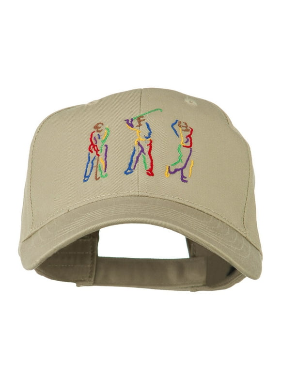 Men's Golf Sequence Embroidered Cap - Khaki OSFM