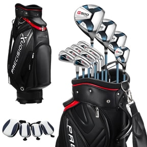 Men's Golf Set, Driver, Fairway Wood, Hybrid, Irons, Putter & Stand Bag ,Complete 12-Piece Golf Club Set