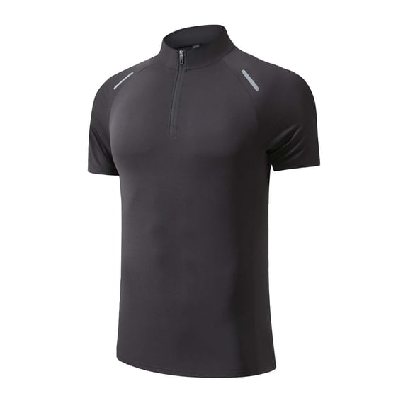 Men's Golf Shirt 1/4 Zip Up Athletic Pullover Short Sleeve Quick Dry Performance Shirt Cycling Jerseys Tops