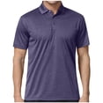 thumbnail image 1 of Men's Golf Shirts Polo-Collared Quick Dry Moisture Wicking Tops Performance Short Sleeve Work Athletic Blouses (XL, Purple), 1 of 7