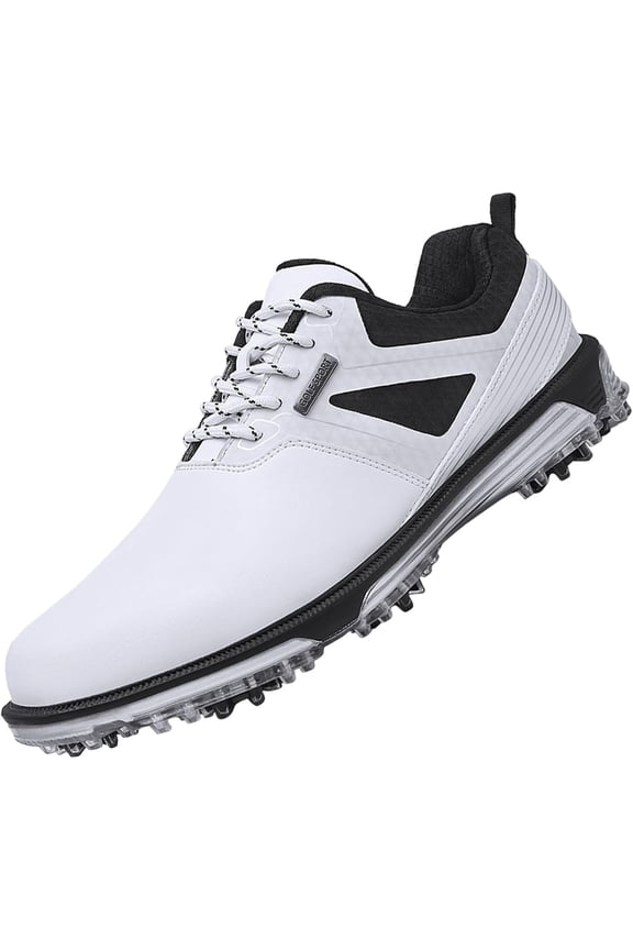 Men's Golf Shoes Fixed Nailless Sole Waterproof Lightweight No-Slip Walking Shoes Size7.5-14