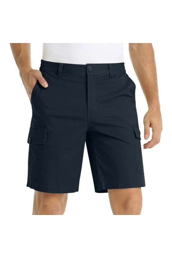 Men's Golf Shorts 12" Side Elastic Cargo Shorts Hybrid Dress Shorts Flat Front Lightweight Quick Dry Chino Casual with Pockets Big & Tall