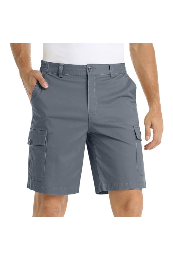Men's Golf Shorts 12" Side Elastic Cargo Shorts Hybrid Dress Shorts Flat Front Lightweight Quick Dry Chino Casual with Pockets Big & Tall