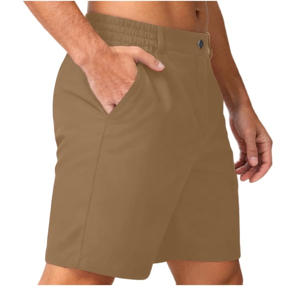 Men's Golf Shorts 9" Inseam Flat Front Quick Dry Twill Short Pants with Belt Loops, Performance Summer Outdoor Hiking Sport Style Wear