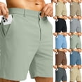 thumbnail image 1 of Men's Golf Shorts Lightweight Stretch Quick Dry Casual Dress Short Hiking Beach Travel Shorts 23# Mint Green M, 1 of 7