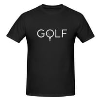 Men's Golf Sport T-Shirt 100% Cotton Short Sleeve T Shirt Basic Casual Crew Neck Casual Tee Shirt