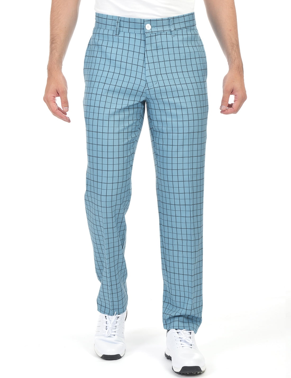Men's Golf Tapered Pants Plaid Stretch Relaxed Fit Lightweight Flat ...