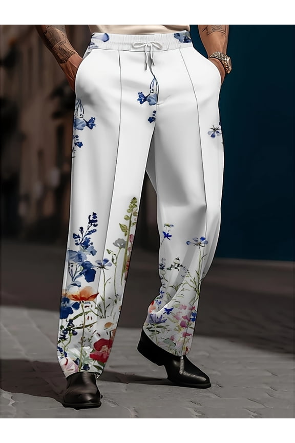 Men's Golf Trousers Lightweight Golf Pants Stretch Quick Dry Breathable Work Causual Pants for Golfing with Pockets White XL