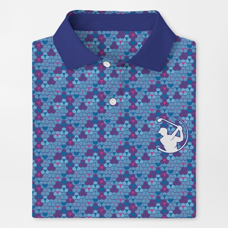 Men's Golf Whale Tail Polo Shirt Stylish Performance Wear for