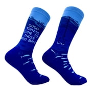 Mens Good Things Come to Those Who Bait Socks Funny Fishing Saying Joke Footwear