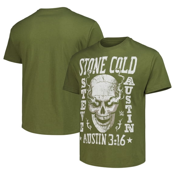 Men's Goodie Two Sleeves Green "Stone Cold" Steve Austin Skeleton T-Shirt