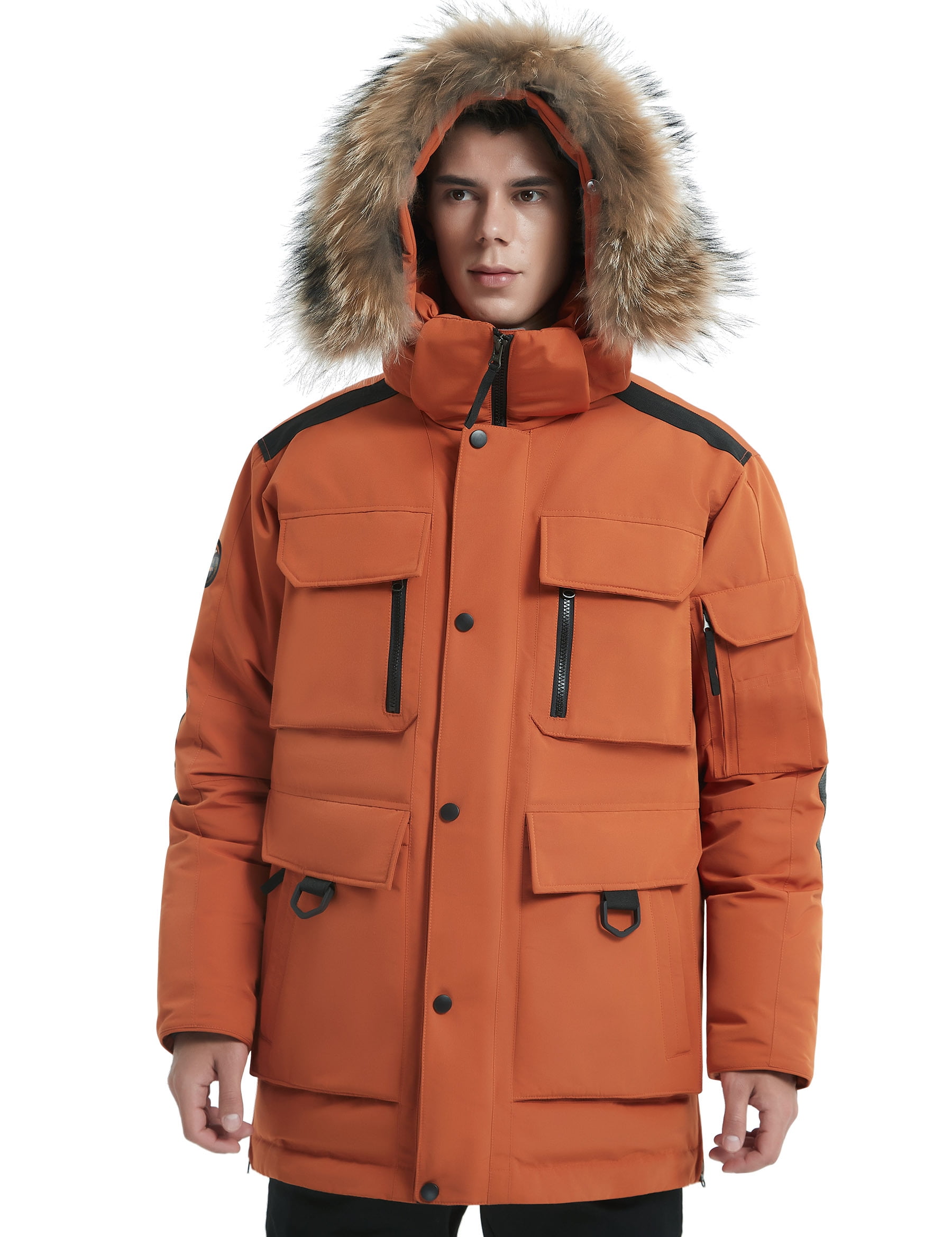Men's Goose Down Parka Extreme Warm Winter Jacket with Hood - Walmart.com