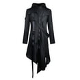 thumbnail image 1 of Men's Gothic Casual Jacket Long Sleeve Hooded Coat with Zipper and Belt Stylish Streetwear Outerwear for Trendy Outfits, 1 of 2