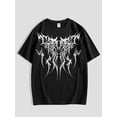 thumbnail image 1 of Men's Gothic Cyber Y2K Abstract Graphic T-Shirt, 1 of 6