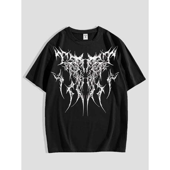 Men's Gothic Cyber Y2K Abstract Graphic T-Shirt