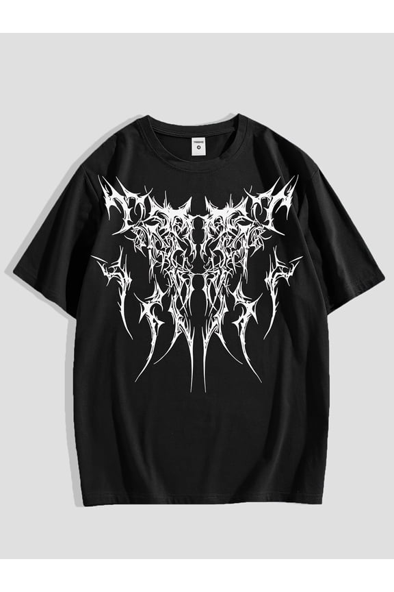 Men's Gothic Cyber Y2K Abstract Graphic T-Shirt