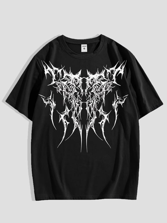 Men's Gothic Cyber Y2K Abstract Graphic T-Shirt