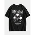 thumbnail image 1 of Men's Gothic Dark Skull Graphic T-Shirt, 1 of 6