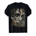 thumbnail image 1 of Men's Gothic Mythological Medusa Snake Head Graphic T-Shirt, 1 of 6
