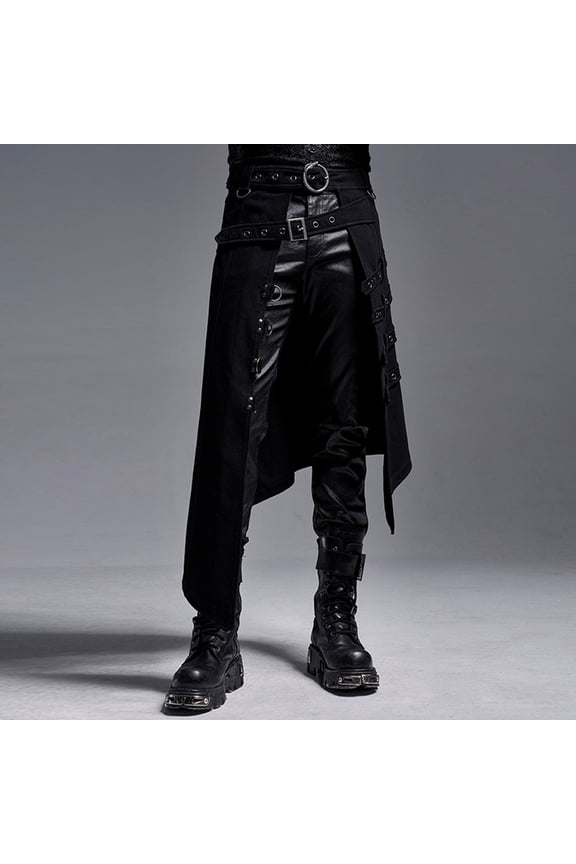 Men's Gothic Punk Rock Style Asymmetrical Casual Trousers with Edgy Streetwear Design Men's Comfortable Lightweight Hiking Pants Kids Pull On Sweatpants