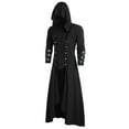 thumbnail image 1 of Men's Gothic Style Hooded Coat with Insert and Long Button Front Closure for Outdoor Wear, 1 of 6