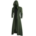 thumbnail image 1 of Men's Gothic Style Hooded Coat with Insert and Long Button Front Closure for Outdoor Wear, 1 of 4