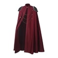 thumbnail image 1 of Men's Gothic Vampire Cape with Epaulettes and Chains Medieval Renaissance Military Cloak Aristocrat Cosplay Costume for Halloween Dress Up Themed Party, 1 of 7