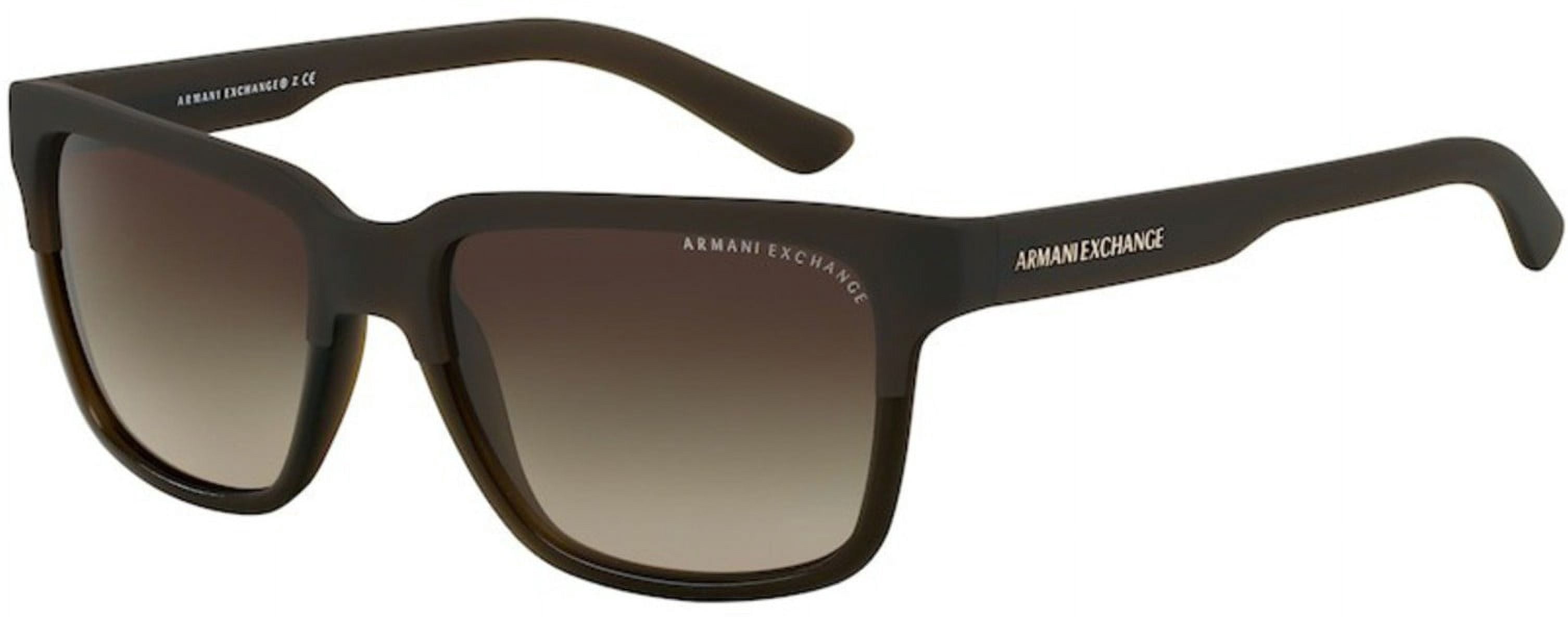 Armani Exchange Men's AX4026S-812287-56 Black Rectangle Sunglasses