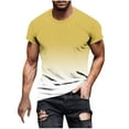 thumbnail image 1 of Men's Gradient Color T-Shirt Casual Short Sleeve Crewneck Summer Pullover Loose Quick Dry Athletic Tee Tops, 1 of 3