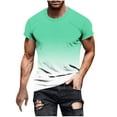 thumbnail image 1 of Men's Gradient Color T-Shirt Casual Short Sleeve Crewneck Summer Pullover Loose Quick Dry Athletic Tee Tops, 1 of 4
