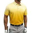thumbnail image 1 of Men's Gradient Golf Polo Shirt Casual Short Sleeve Lapel Button Down Performance Athletic Polo, 1 of 4