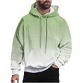 thumbnail image 1 of Men's Gradient Hoodie Pullover Long Sleeve Hooded Collar Drawstring Casual Sweatshirt Comfy Loose Fit Top, 1 of 5