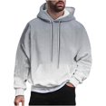 thumbnail image 1 of Men's Gradient Hoodie Pullover Long Sleeve Hooded Collar Drawstring Casual Sweatshirt Comfy Loose Fit Top, 1 of 5