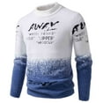 thumbnail image 1 of Men’s Gradient Letter Stripe Knit Sweater Thickened Slim Warm Imitation Mink Knitted Sweater Half-High-Neck Collar Pullover, 1 of 6