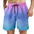 thumbnail image 1 of Men's Gradient Print Shorts Drawstring Big and Tall Swim Short Quick Dry Beach Bathing Suits Summer Shorts, 1 of 7