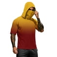 thumbnail image 1 of Men's Gradient Quick Dry T-Shirt Hooded Short Sleeve Sun Protection Top Performance Lightweight Fishing Athletic Workout Shirt, 1 of 5