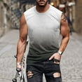 thumbnail image 1 of Men's Gradient Sleeveless Tank Top Regular Non Positioning Print Pullover Round Neck Sleeveless T-shirt Casual Sports Tank Top St. Patrick'S Day Tshirts Shirts For Family Mens Cute Tops, 1 of 5