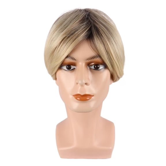 Men's Gradient Split Short Straight Hair Cover
