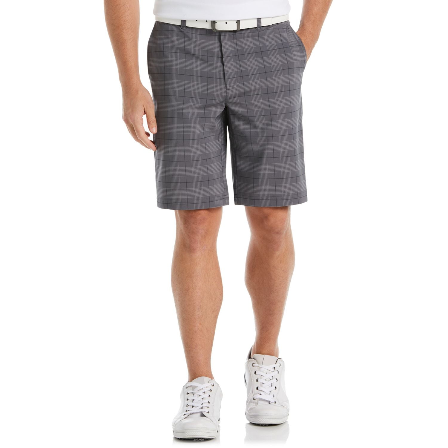 Men s Grand Slam 10 MotionFlow 360 Plaid Golf Shorts Color Caviar Size 34 Walmart