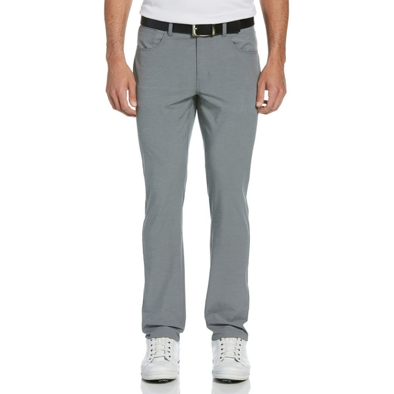 Men s Grand Slam Classic Fit Horizontal Texture 5 Pocket Flat Front Golf Pants Color Dark Gray Heather Size 32X32 Walmart