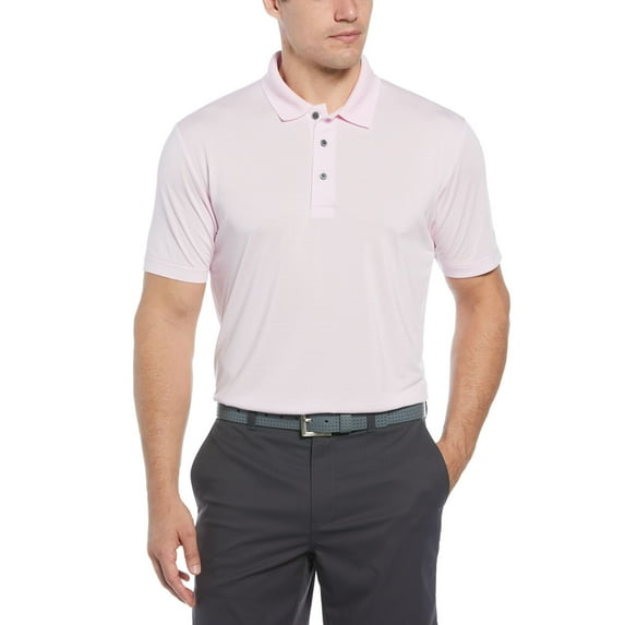 Men's Grand Slam Off Course Championship Striped Golf Polo Color: Pink Tulle Size: XL