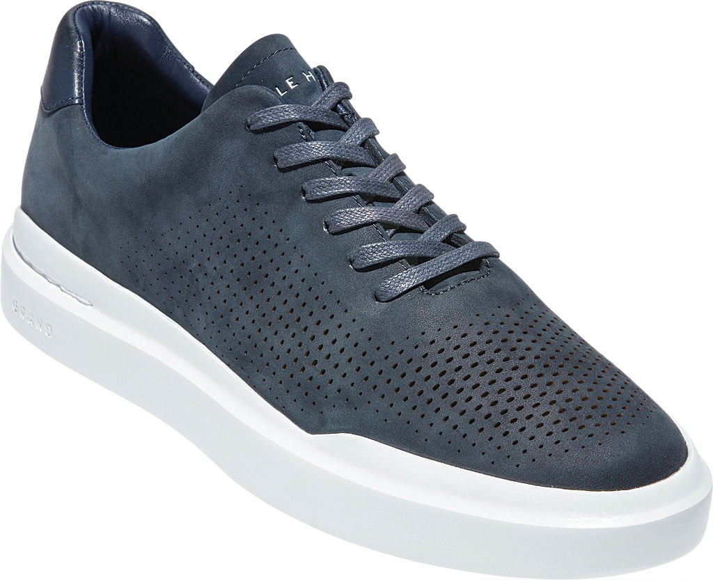 新品 Cole Haan GP RLLY CKKA US7.5 箱 C31751 Men's Cole Haan GrandPro Rally Laser Cut Sneaker Navy Ink Nubuck