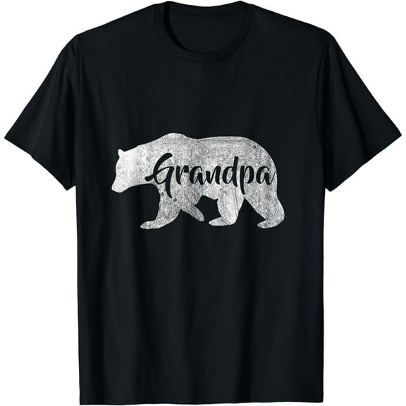 Men's Grandpa Bear T-Shirt Awesome Camping Gramps Tee