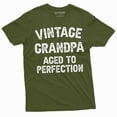 thumbnail image 1 of Men's Grandpa Funny T-shirt Vintage Grandpa Aged to Perfection Papa Gifts Grandfather Tee shirt (XX-Large Military Green), 1 of 7