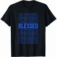 thumbnail image 1 of Men's Graphic Blessed Repeating Text T-Shirt, 1 of 6
