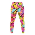 thumbnail image 1 of Men's Graphic Printed Joggers Sweatpants Casual Workout Pants Sports Trousers for Gym Running Yellow XL, 1 of 4